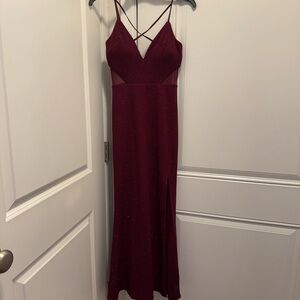 Elegant Sparkly Red Prom Dress